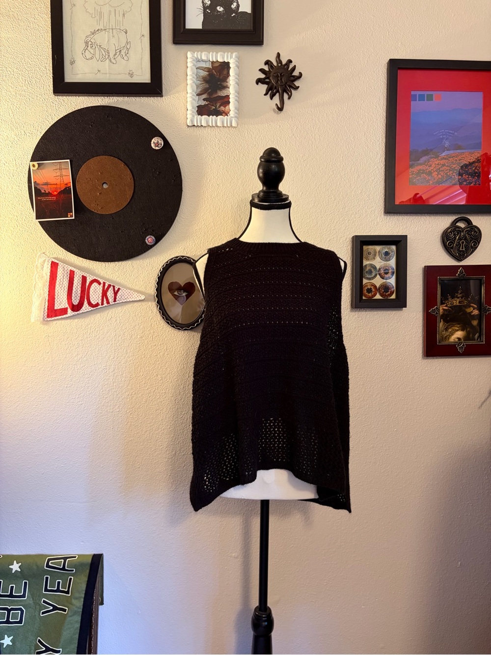 SO Crochet Tank Top Black - Picture 2 of 6